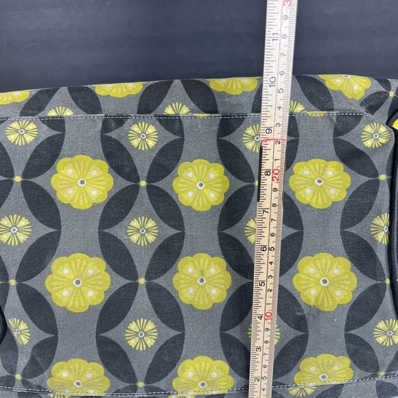Petunia Pickle Bottom Wistful Weekender Diaper Bag Yellow Gray Floral Large Tote - Picture 7 of 15